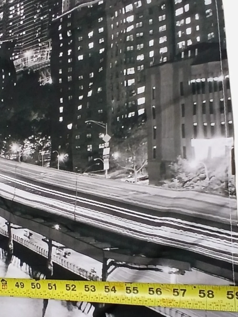 Black & White Cityscape Tapestry - Urban Night Skyline